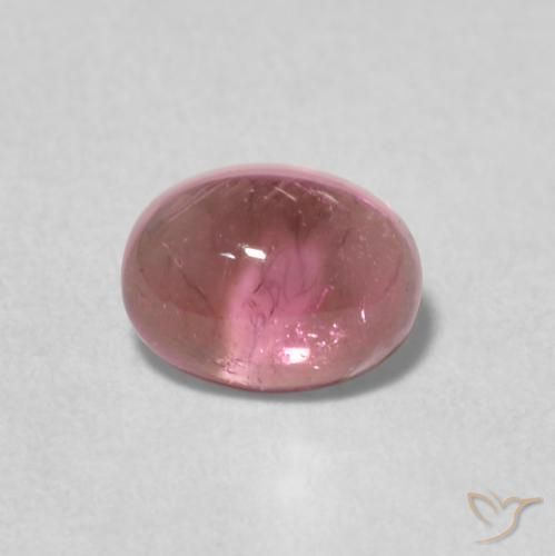 0.69ct Natural Rosado intenso turmalina, Ovalada, Transparente