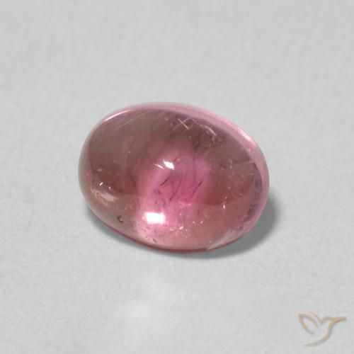 Turmalina Rosado intenso natural de 0.69 ct, Ovalada, Transparente