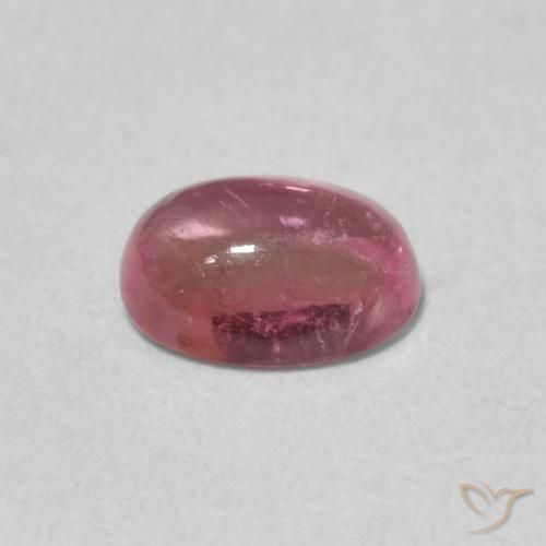 Turmalina Rosado intenso natural de 0.69 ct, Ovalada, Transparente