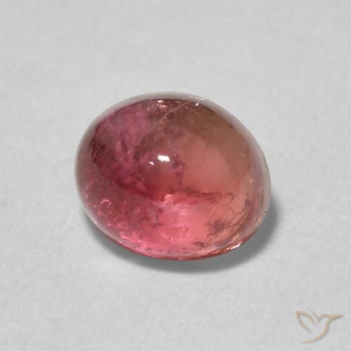 Turmalina Rosado palo de rosa natural de 1.24 ct, Ovalada, Transparente