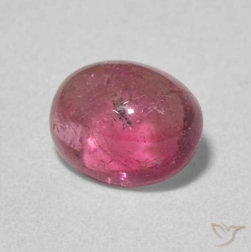 Turmalina Rojo oscuro natural de 1.41 ct, Ovalada, Transparente