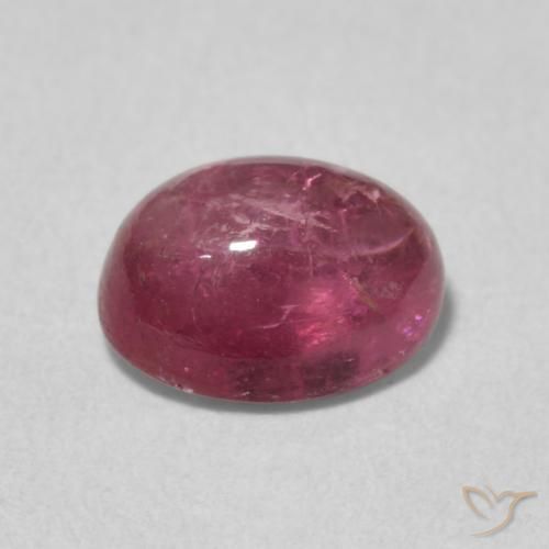 Turmalina Rojo oscuro natural de 1.41 ct, Ovalada, Transparente