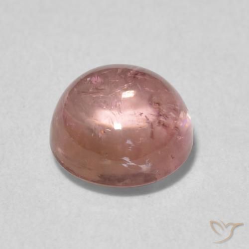 Turmalina Rosado cálido claro natural de 1.52 ct, Redondo, Transparente
