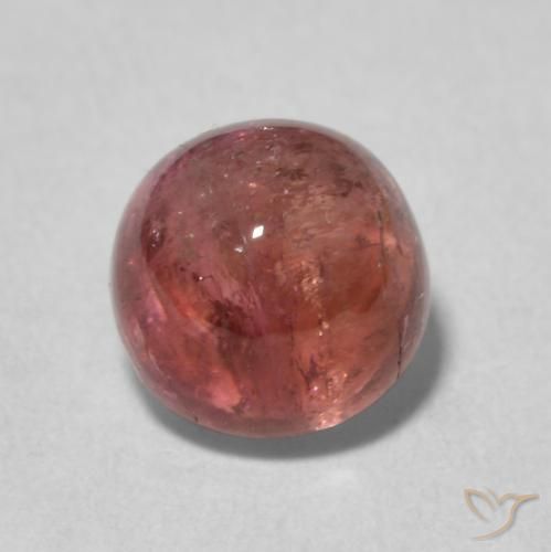 Turmalina Rosado naranja natural de 1.64 ct, Redondo, Transparente