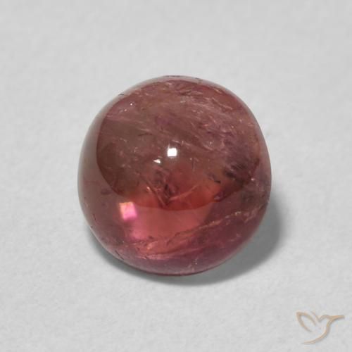 Turmalina Rosado medio natural de 1.41 ct, Redondo, Transparente