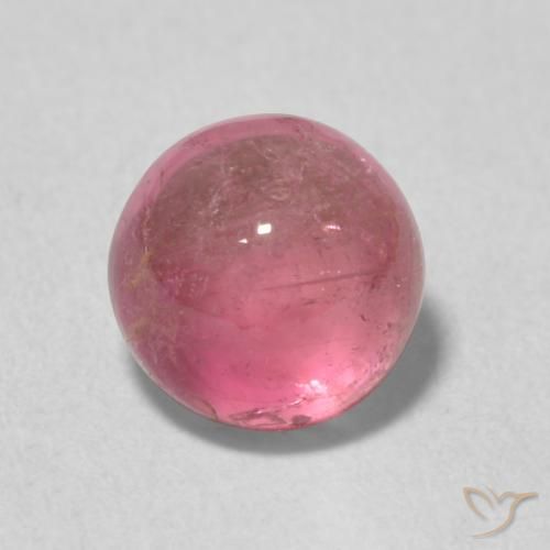 1.40ct Natural Rosado púrpura Turmalina, Redondo, Transparente