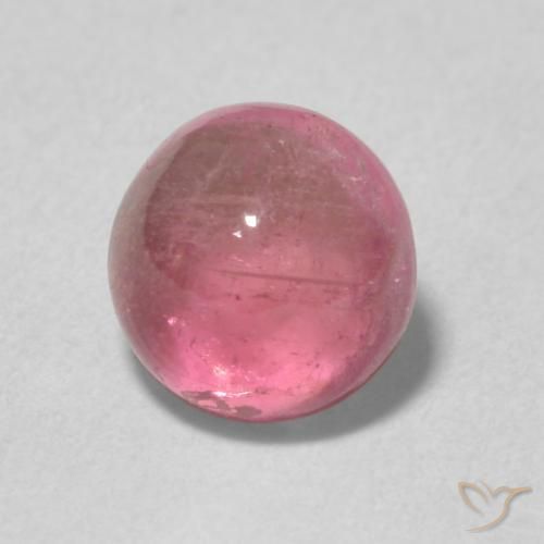 Turmalina Rosado púrpura natural de 1.40 ct, Redondo, Transparente