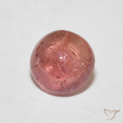 1.00ct Natural Rosado medio Turmalina, Redondo, Transparente