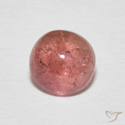 Turmalina Rosado medio natural de 1.00 ct, Redondo, Transparente