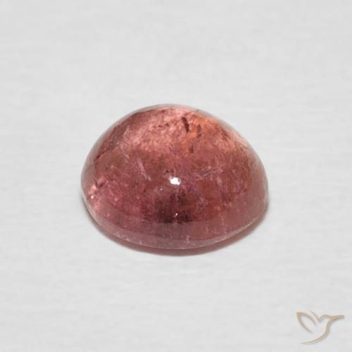 Turmalina Rosado medio natural de 1.00 ct, Redondo, Transparente