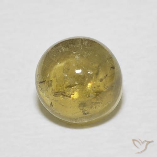 1.17ct Natural Amarillo dorado Turmalina, Redondo, Transparente