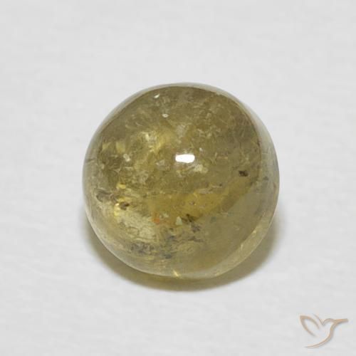 Turmalina Amarillo dorado natural de 1.17 ct, Redondo, Transparente