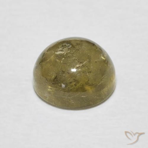 Turmalina Amarillo dorado natural de 1.17 ct, Redondo, Transparente