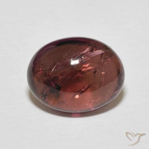 2.95ct Natural Medium Dark-Red Turmalina, Ovalada, Transparente