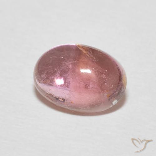 Turmalina Rosado medio natural de 1.60 ct, Ovalada, Transparente