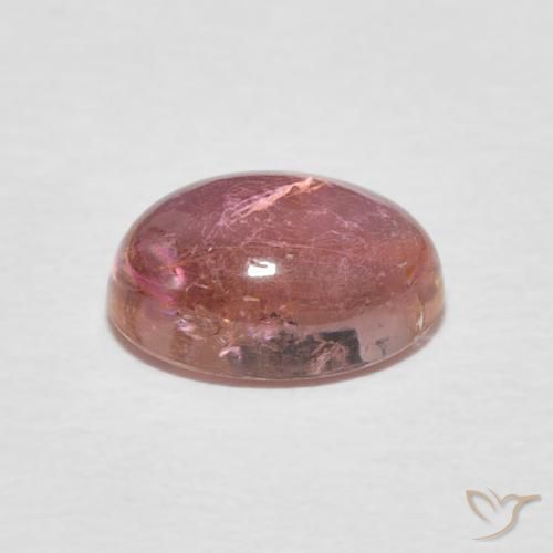 Turmalina Rosado medio natural de 1.60 ct, Ovalada, Transparente