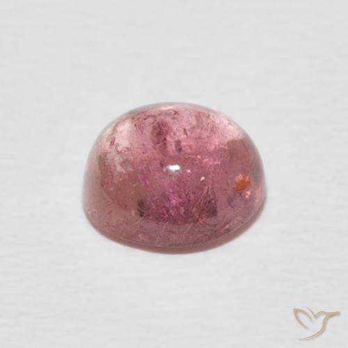 Turmalina Rosado intenso natural de 0.97 ct, Redondo, Transparente