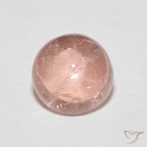 1.84ct Natural Rosado terroso Turmalina, Redondo, Transparente