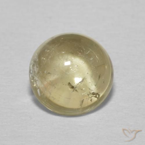 1.40ct Natural Amarillo claro Turmalina, Redondo, Transparente