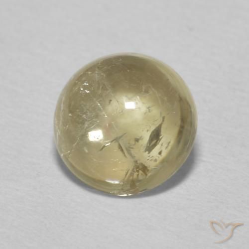 Turmalina Amarillo claro natural de 1.40 ct, Redondo, Transparente