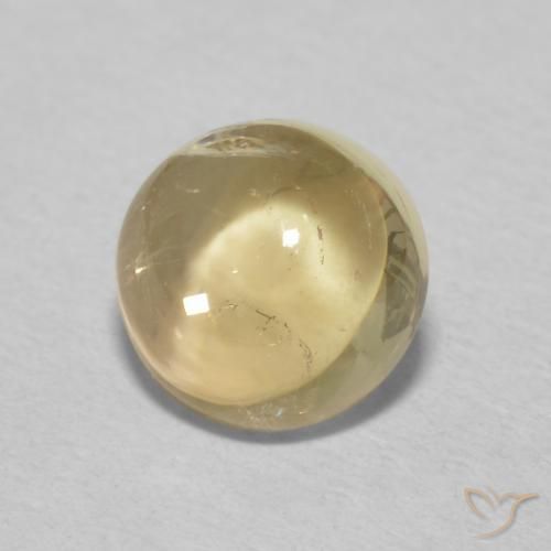 Turmalina Dorado natural de 1.39 ct, Redondo, Transparente