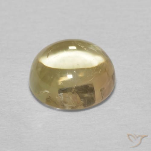 Turmalina Dorado natural de 1.39 ct, Redondo, Transparente