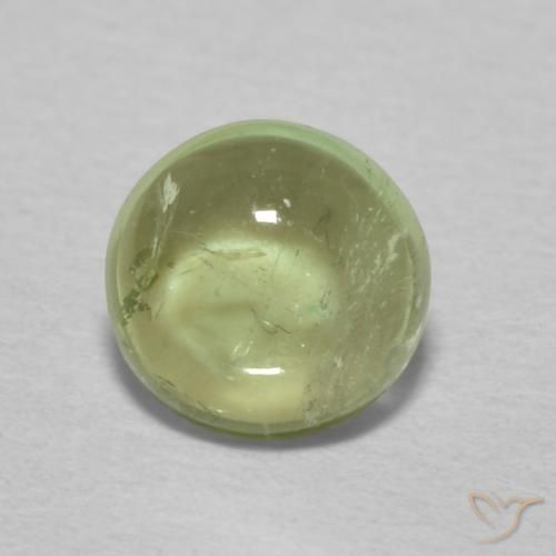 0.76ct Natural Verde terroso Turmalina, Redondo, Transparente