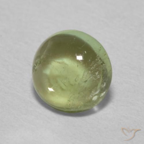 Turmalina Verde terroso natural de 0.76 ct, Redondo, Transparente