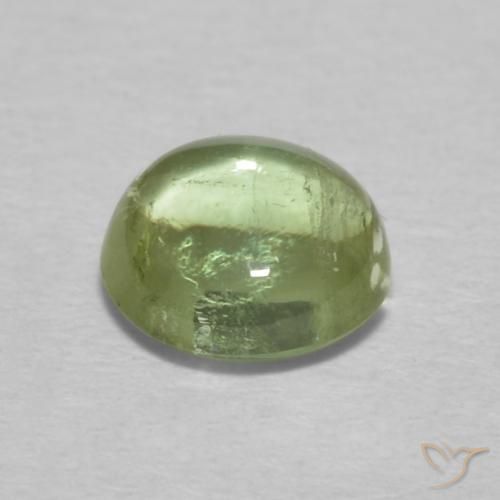 Turmalina Verde terroso natural de 0.76 ct, Redondo, Transparente