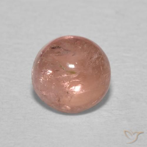 0.66ct Natural Rosado pomelo Turmalina, Redondo, Transparente