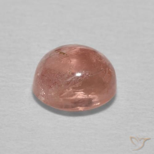Turmalina Rosado pomelo natural de 0.66 ct, Redondo, Transparente