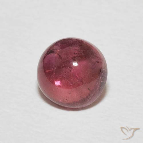 0.73ct Natural Rosado naranja Turmalina, Redondo, Transparente
