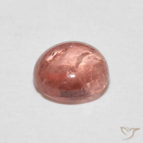 Turmalina Rosado naranja natural de 1.37 ct, Redondo, Transparente