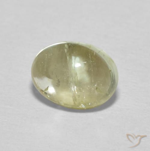 Turmalina Verde amarillento natural de 1.37 ct, Ovalada, Transparente