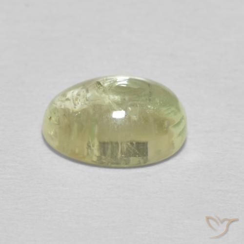 Turmalina Verde amarillento natural de 1.37 ct, Ovalada, Transparente