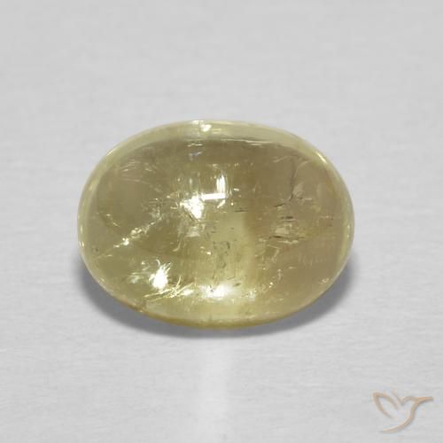 1.57ct Natural Amarillo pálido turmalina, Ovalada, Transparente