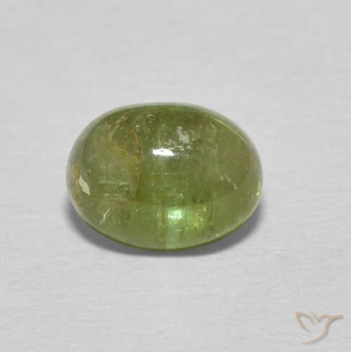 1.24ct Natural Verde terroso Turmalina, Ovalada, Transparente