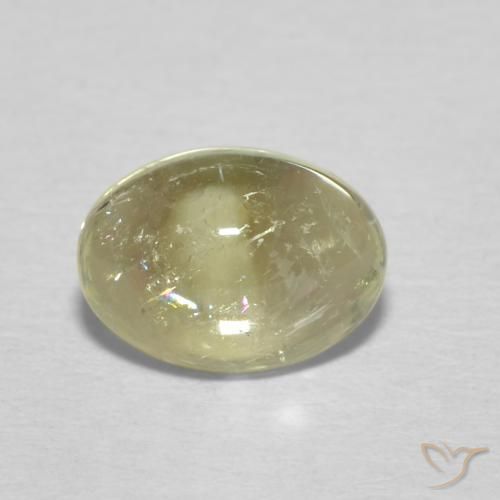Turmalina Amarillo pálido natural de 1.35 ct, Corte Óvalo, Transparente