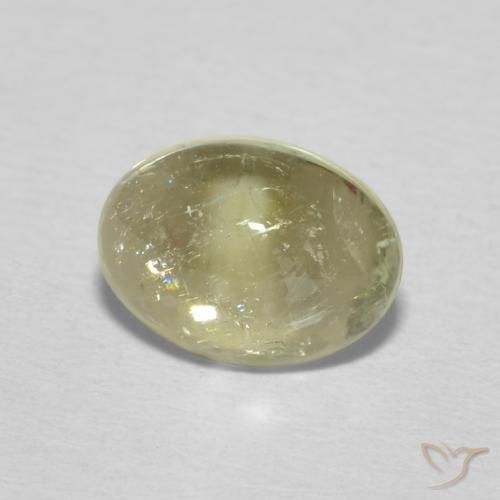 Turmalina Amarillo pálido natural de 1.35 ct, Corte Óvalo, Transparente