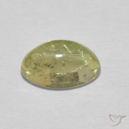 Turmalina Amarillo pálido natural de 1.35 ct, Corte Óvalo, Transparente
