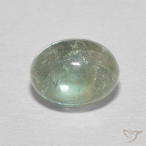 1.96ct Natural Verde muy claro turmalina, Ovalada, Transparente