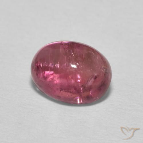 Turmalina Rosado medio natural de 1.31 ct, Ovalada, Transparente