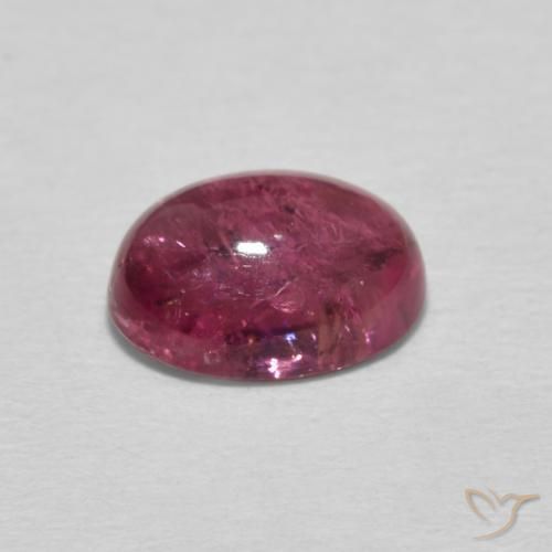 Turmalina Rosado medio natural de 1.31 ct, Ovalada, Transparente