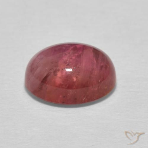 Turmalina Rosa oscuro natural de 1.79 ct, Ovalada, Transparente