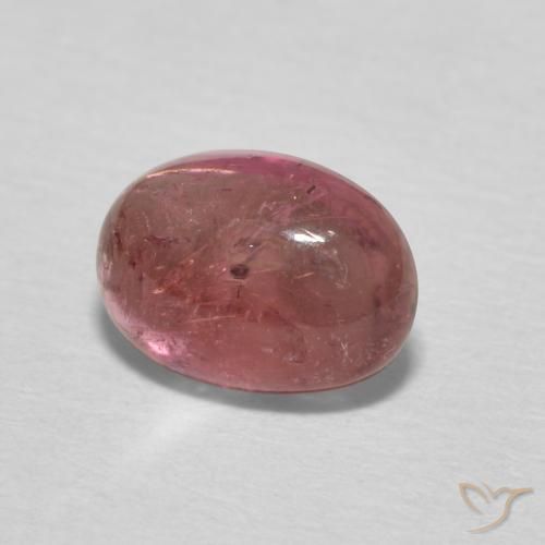 Turmalina Rosa oscuro natural de 1.34 ct, Ovalada, Transparente