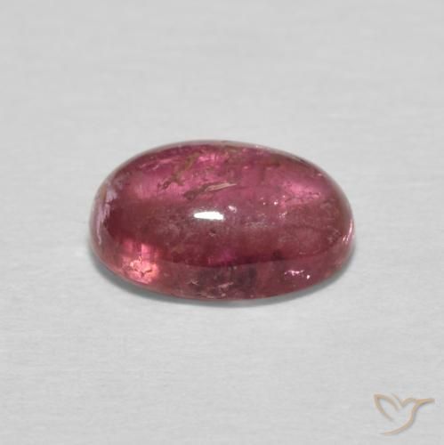 Turmalina Rosa oscuro natural de 1.34 ct, Ovalada, Transparente
