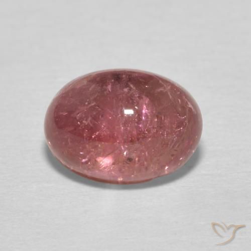1.64ct Natural Rojo cereza púrpura turmalina, Ovalada, Transparente