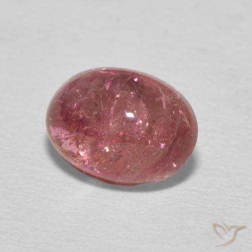 Turmalina Rojo cereza púrpura natural de 1.64 ct, Ovalada, Transparente