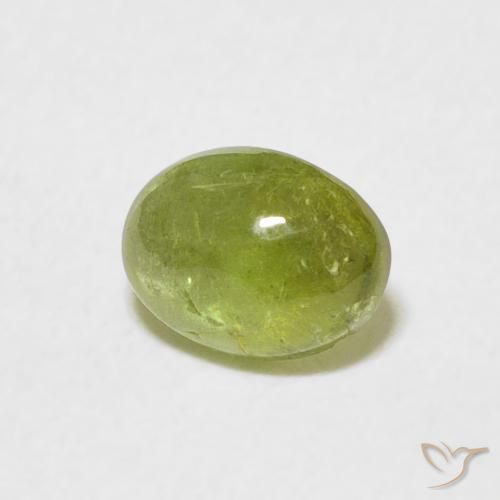 Turmalina Verde Oliva natural de 0.69 ct, Ovalada, Transparente