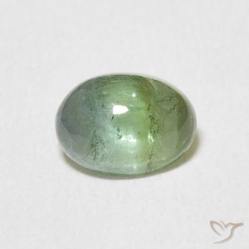 0.69ct Natural Medium Light Green turmalina, Ovalada, Transparente